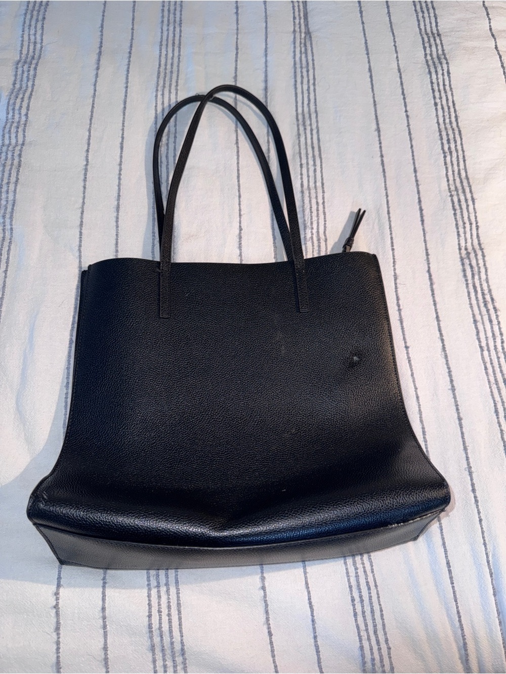 Marc Jacobs Black Pebbled Leather Tote with Top Handles - Picture 2 of 3